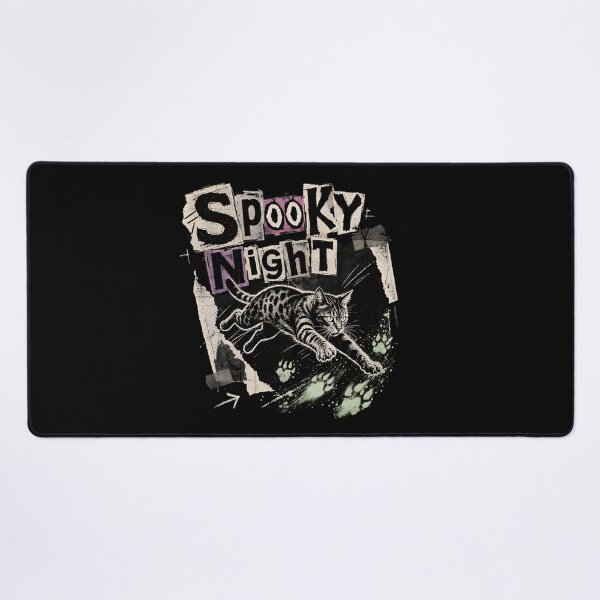 Item preview, Spooky Night – Cat on the prowl in a torn poster look designed and sold by Bengoer18.