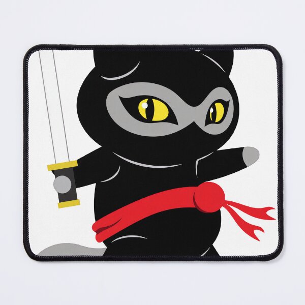 Item preview, Shadow Ninja Cat Golden Eyes, Red Scarf & Katana designed and sold by cerradcliffe.