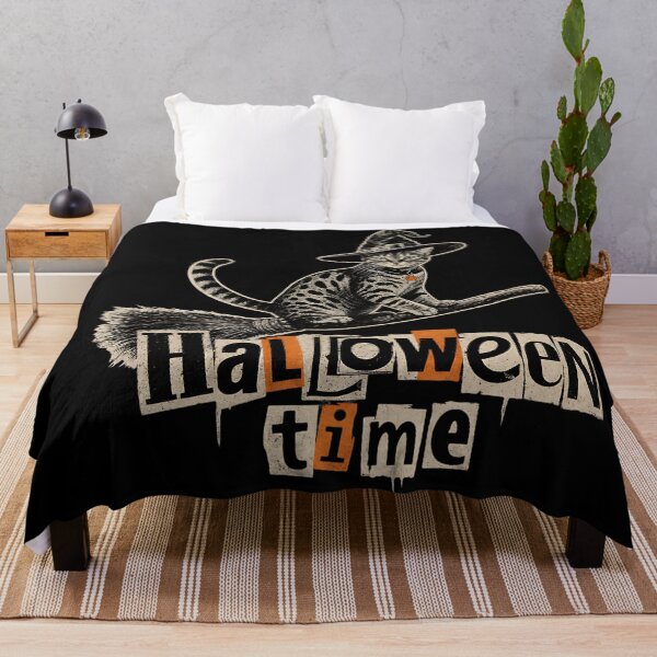 Item preview, Halloween Time – Cute cat witch on a broomstick in a collage look designed and sold by Bengoer18.