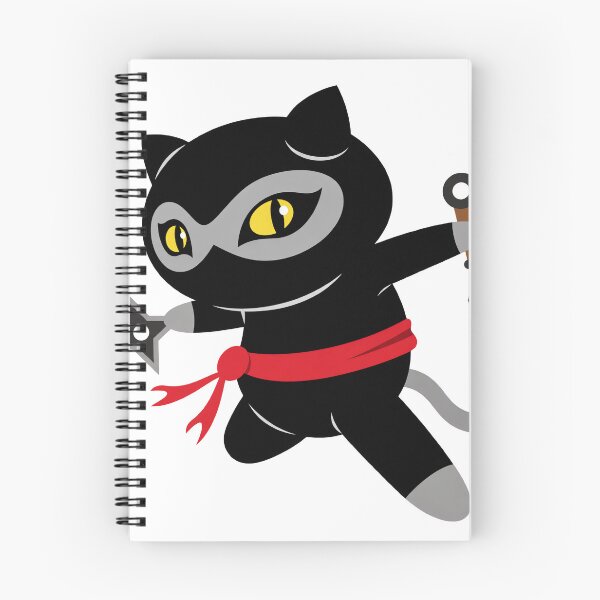 Item preview, Shadow Ninja Cat with Red Scarf and Shuriken designed and sold by cerradcliffe.