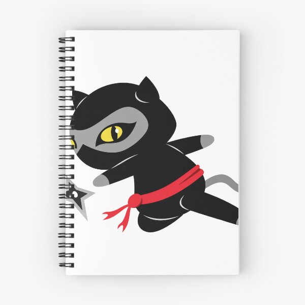 Item preview, Shadow Ninja Cat with Red Scarf and Shuriken designed and sold by cerradcliffe.