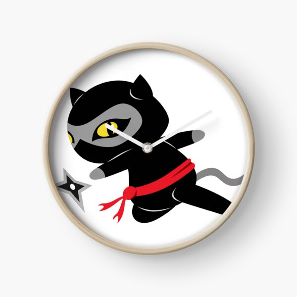 Item preview, Shadow Ninja Cat with Red Scarf and Shuriken designed and sold by cerradcliffe.