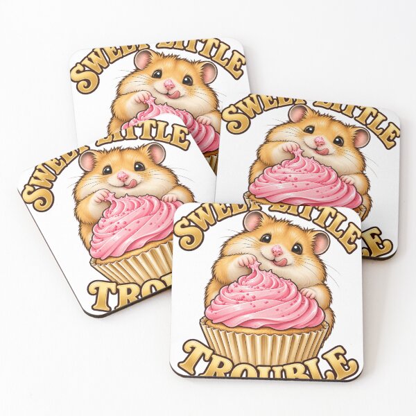 Item preview, Sweet Little Trouble – Cute Hamster Cupcake Graphic designed and sold by ZayCreates.