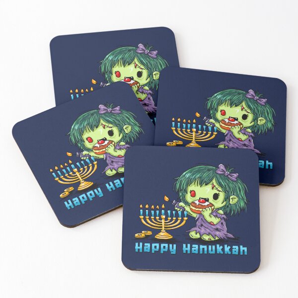 Item preview, Cute Zombie Girl Celebrating Hannukah designed and sold by HRSCreates.