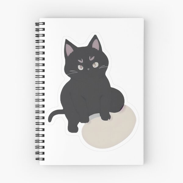 Item preview, Black Cat on White Stone designed and sold by For-Cat Studio.