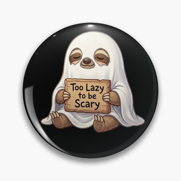 Item preview, Too Lazy to Be Scary Sloth Ghost Funny Halloween Gift designed and sold by Sycamorre.