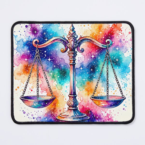 Item preview, Cosmic Libra Scales: Vibrant Watercolor Zodiac Art designed and sold by Clavivs.