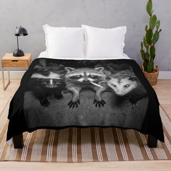 Item preview, Night Trash Panda Crew Raccoon Opossum Skunk Meme designed and sold by Zbixu.