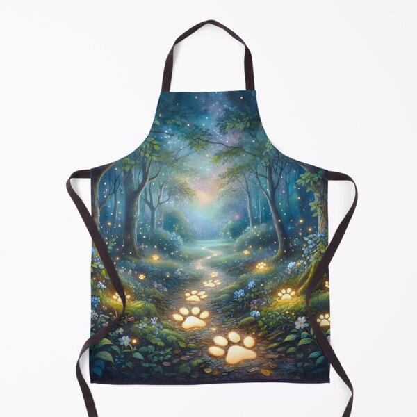 Item preview, Magic Glowing Paw Print Path in Enchanted Forest designed and sold by Sybille-Yates.