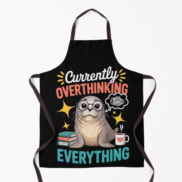 Item preview, Currently Overthinking Everything – Funny Seal With Glasses Art designed and sold by jkrphoto.