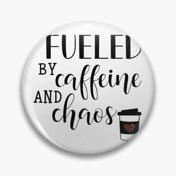 Item preview, Powered by Coffee and Chaos – Funny Coffee Quote designed and sold by TeikunShop.