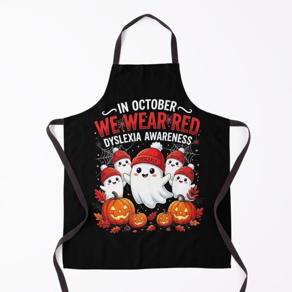 Item preview, In October We Wear Red Dyslexia Awareness designed and sold by Zbixu.
