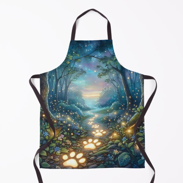 Item preview, Magic Glowing Paw Print Path in Enchanted Forest designed and sold by Sybille-Yates.