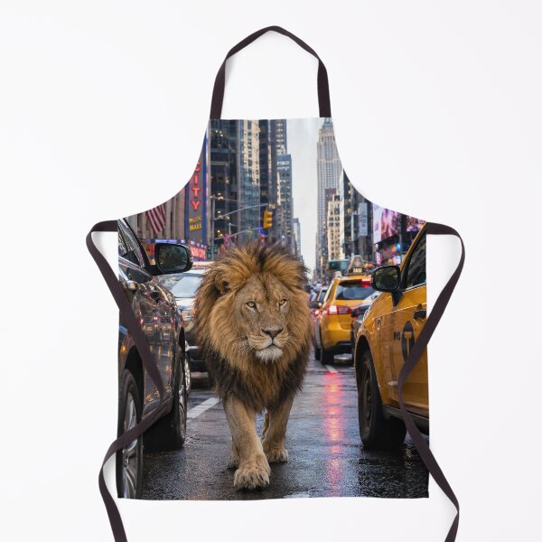 Item preview, Lion walking in New York City designed and sold by WiseBow.