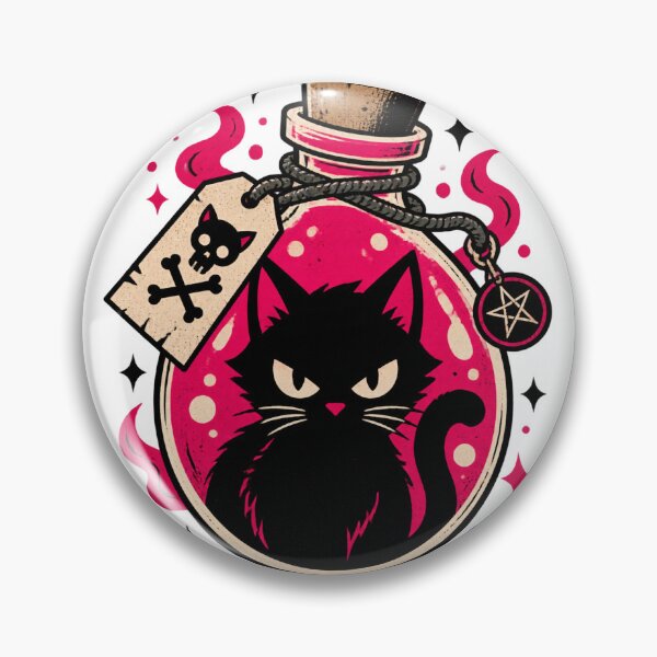 Item preview, Bottled Menace Featuring an Evil Black Cat Illustration ⭐⭐⭐⭐⭐ designed and sold by AnishaKhemka.