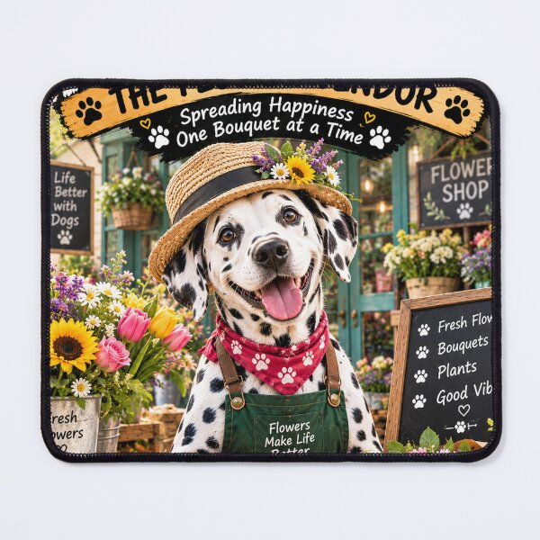 Item preview, Paw-Fessional Dalmatian Florist – Cute Flower Shop Dog Gift designed and sold by TeeVibeHaus.