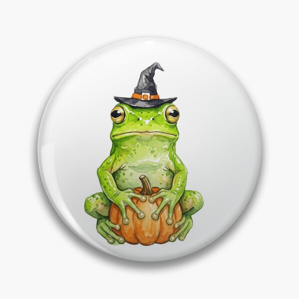 Item preview, Witch Hat Pumpkin Frog designed and sold by Tiffany Roy.