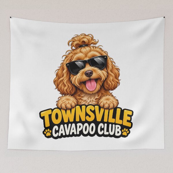Item preview, Townsville Cavapoo Club – Cute Cavapoo Dog Design for Townsville Dog Owners designed and sold by LazyOwlStore.