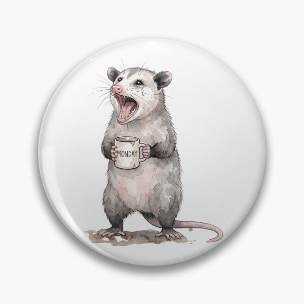 Item preview, Monday Coffee Screaming Possum designed and sold by Tiffany Roy.