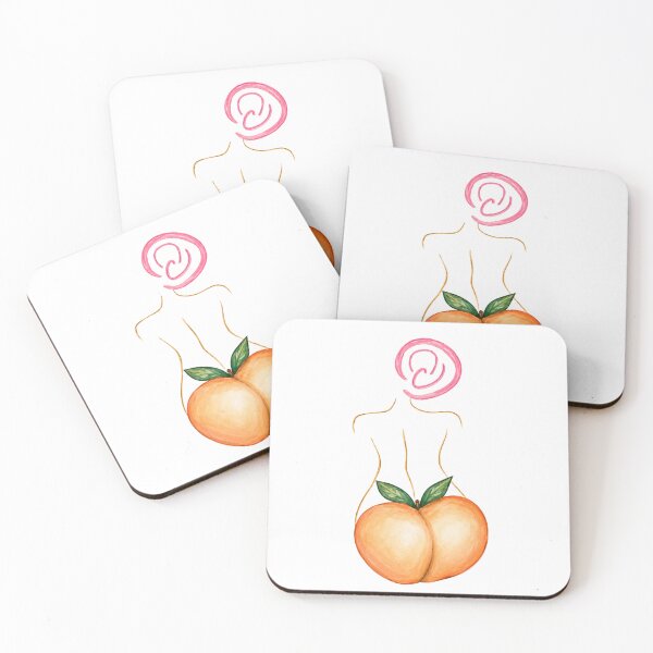 Item preview, Peachy Cheeks - Funny  Cheeky Peach Art designed and sold by CreatedbyRailz.