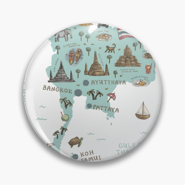 Item preview, Map of Thailand - Teal designed and sold by Those Pencil Shavings.