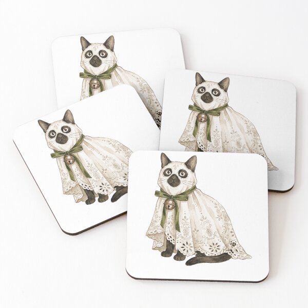 Item preview, Lace Ghost Siamese Cat designed and sold by Tiffany Roy.