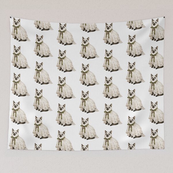 Item preview, Lace Ghost Siamese Cat designed and sold by Tiffany Roy.