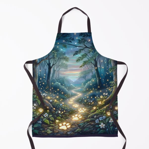 Item preview, Magic Glowing Paw Print Path in Enchanted Forest designed and sold by Sybille-Yates.