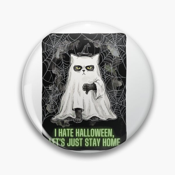 Item preview, I Hate Halloween Ghost Cat designed and sold by Tiffany Roy.