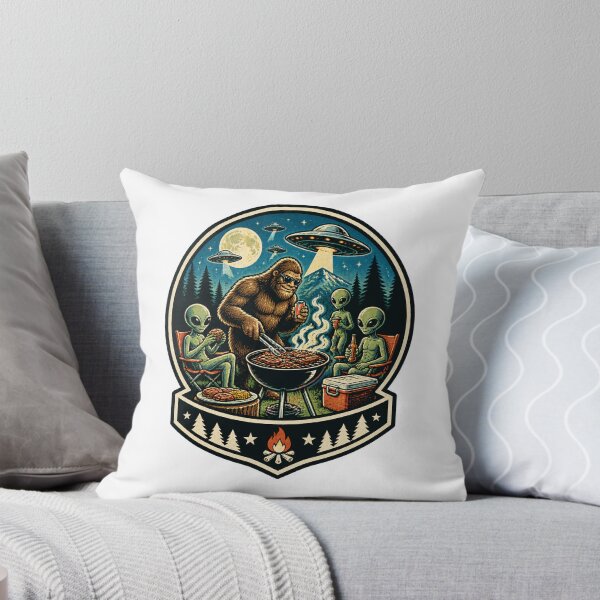 Item preview, Bigfoot and Alien BBQ Party UFO Believe Design PERFECT GIFT FOR YOU AND FRIENDS designed and sold by winzesty.