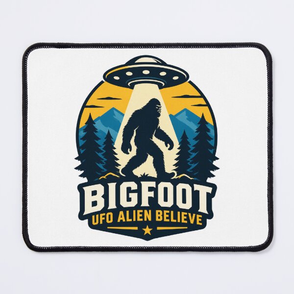 Item preview, Bigfoot and UFO Alien Encounter Believe in the Unknown Design PERFECT GIFT FOR YOU AND FRIENDS designed and sold by winzesty.