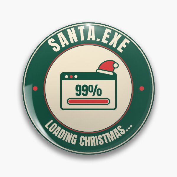 Item preview, Santa.exe Loading Christmas 99% - Funny Programmer Christmas Developer Xmas Gift designed and sold by Mega-Shopping.