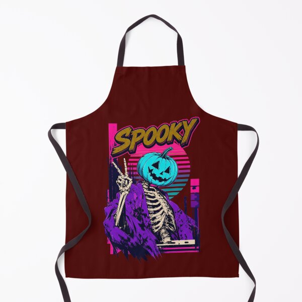 Item preview, Spooky Pumpkin Skeleton Neon Vaporwave designed and sold by crystalthom.