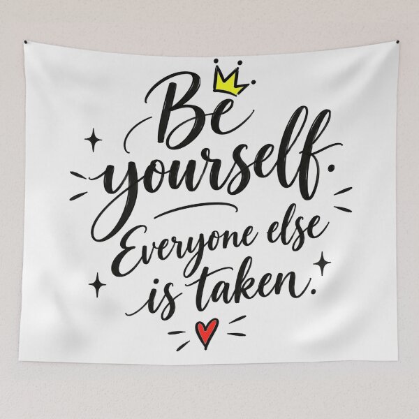 Item preview, Be Yourself Everyone Else Is Taken – Funny Inspirational Calligraphy Quote designed and sold by TeikunShop.