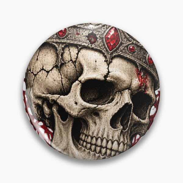 Item preview, Gothic Skull with Ruby Jeweled Crown designed and sold by BAAKSHOP.