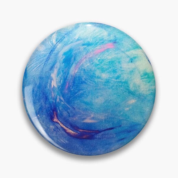 Item preview, Abstract blue color swirls in turquoise and pink designed and sold by Art by M.H..