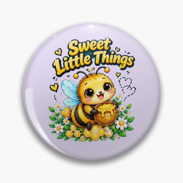 Item preview, Sweet Little Things – Happy Kawaii Bee with Honey designed and sold by MushArtist.