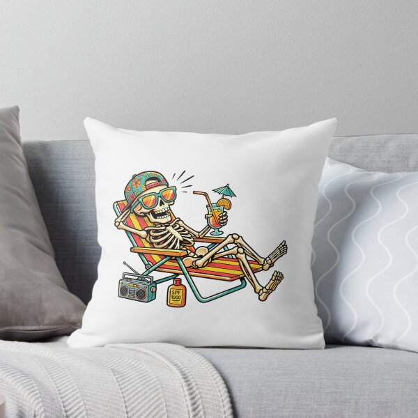 Item preview, Relaxing Skeleton On Vacation designed and sold by TicoInk.