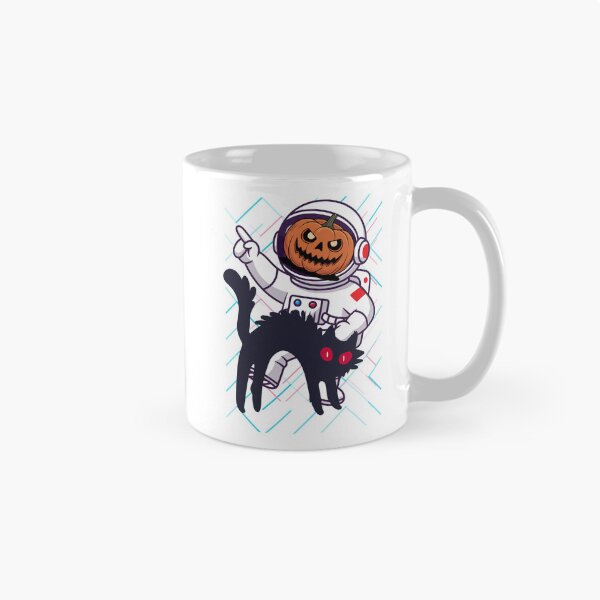 Item preview, Halloween Pumpkin Astronaut Riding a Black Cat – Spooky Space Art designed and sold by Palette _Vibes.
