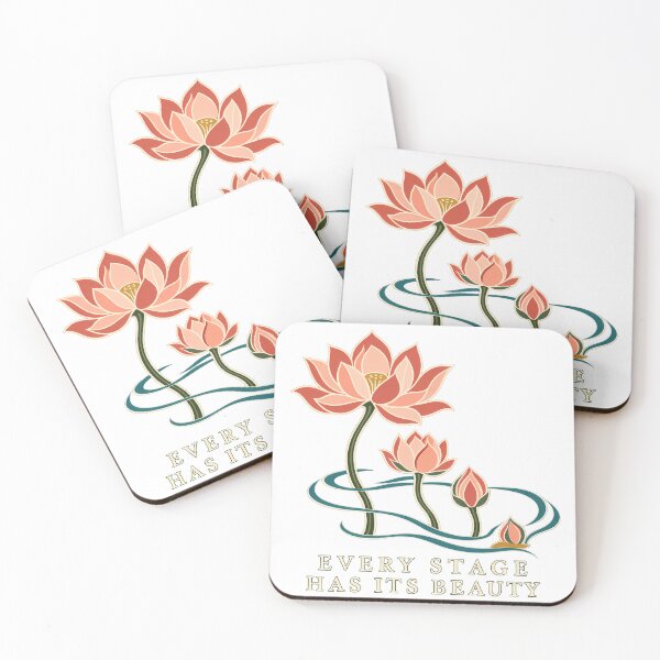 Item preview, Every Stage Has Its Beauty Retro Lotus Flowers designed and sold by NatureStyle555.
