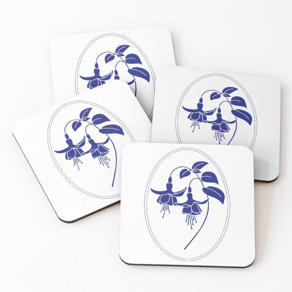 Item preview, Vintage Blue Botanical Floral Motif in Oval Frame - 26 designed and sold by ivyysophia.