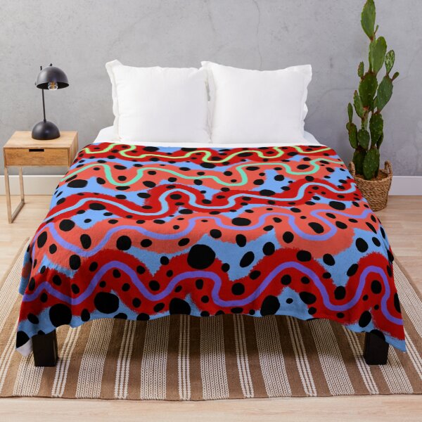 Item preview, Vibrant Abstract Wavy Lines Retro Psychedelic Pattern designed and sold by SaraPixels.