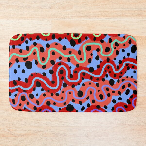 Item preview, Vibrant Abstract Wavy Lines Retro Psychedelic Pattern designed and sold by SaraPixels.