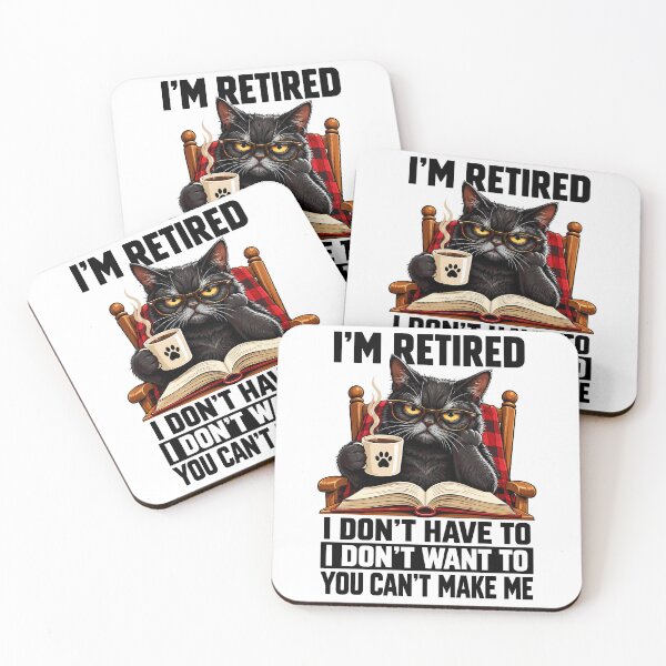 Item preview, I'm Retired Funny Grumpy Cat Retirement Humor designed and sold by gordonbwyashop.
