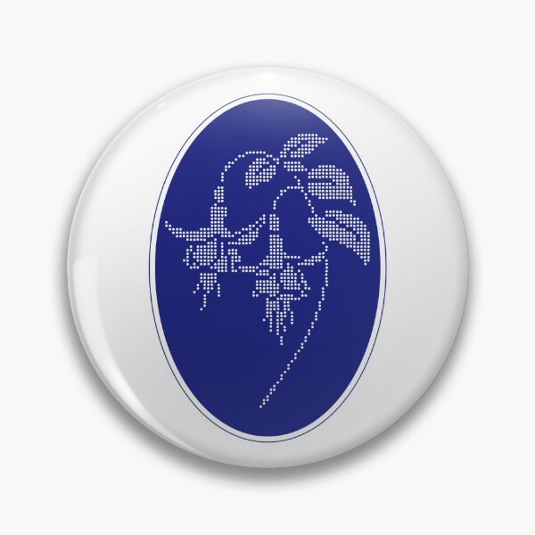 Item preview, Vintage Blue Botanical Floral Motif in Oval Frame - 27 designed and sold by ivyysophia.
