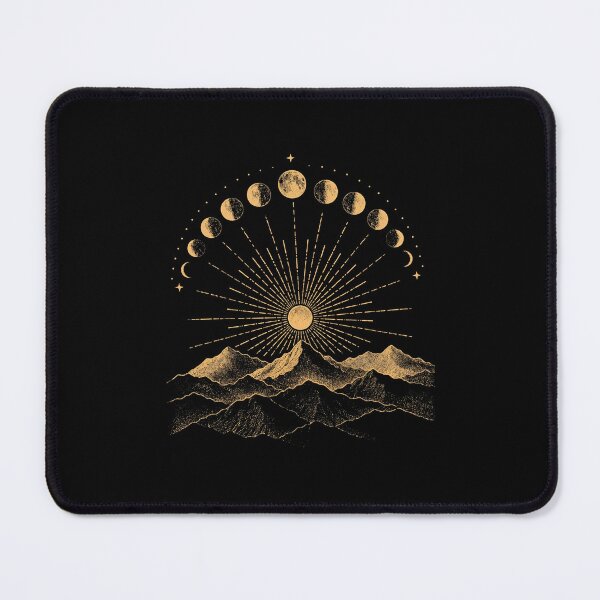 Item preview, Vintage Celestial Moon Phase Boho Sunburst Mystical Nature Lover Gift Mountain Astronomy Hiking designed and sold by gunaone-design.