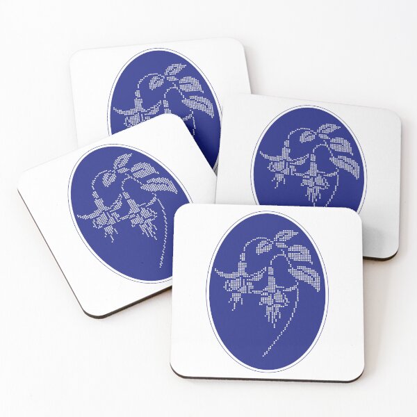 Item preview, Vintage Blue Botanical Floral Motif in Oval Frame - 27 designed and sold by ivyysophia.
