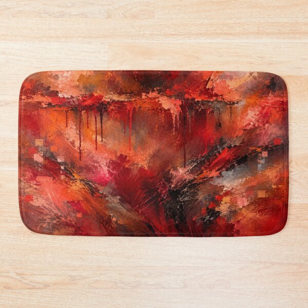 Item preview, Molten Pulse Red Abstract Painting Art Print designed and sold by Joey Santiago.