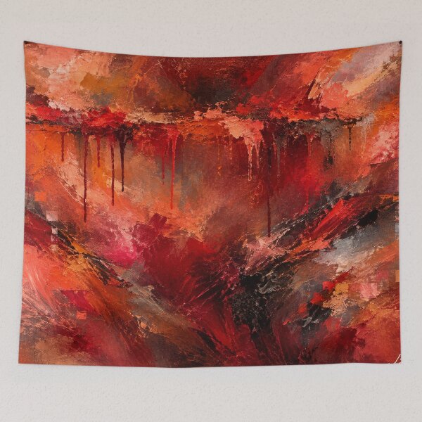 Item preview, Molten Pulse Red Abstract Painting Art Print designed and sold by Joey Santiago.