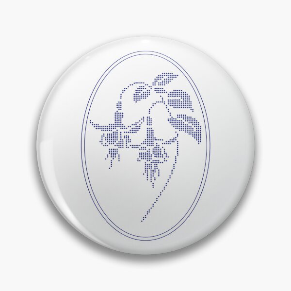 Item preview, Vintage Blue Botanical Floral Motif in Oval Frame - 28 designed and sold by ivyysophia.